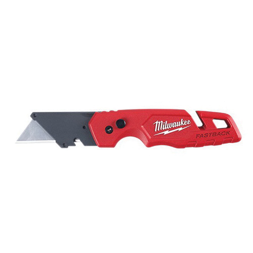 Milwaukee FASTBACK Series 48-22-1503 Folding Utility Knife Set, 2-Piece, Carbon Steel/Composite, Red