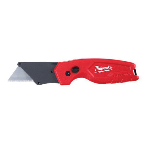 Milwaukee FASTBACK Series 48-22-1503 Folding Utility Knife Set, 2-Piece, Carbon Steel/Composite, Red
