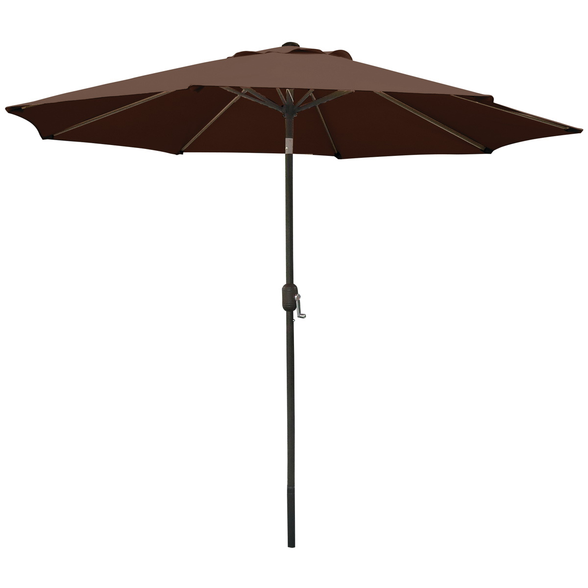 Seasonal Trends Crank Umbrella, 92.9 in H, 107.9 in W Canopy, 107.9 in L Canopy, Round Canopy, Steel Frame