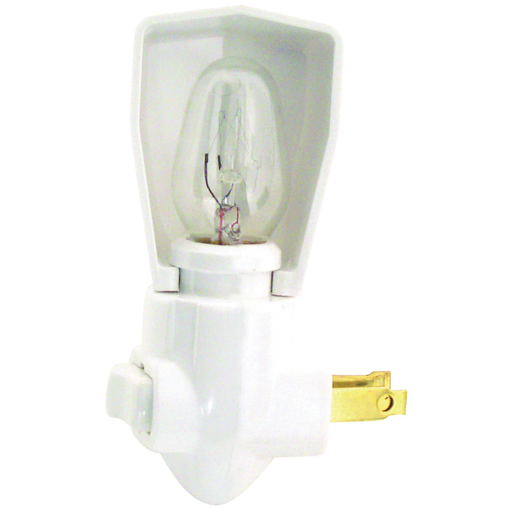 Eaton Wiring Devices BP850W Night Light, 14.79 in W x 19.14 in D x 14.25 in H Dimensions, 15 A, 125 V, 4 W, White