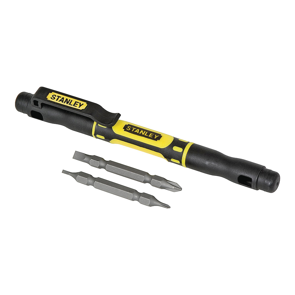 STANLEY 66-344 Pocket Screwdriver, 5-1/4 in OAL, Plastic Handle