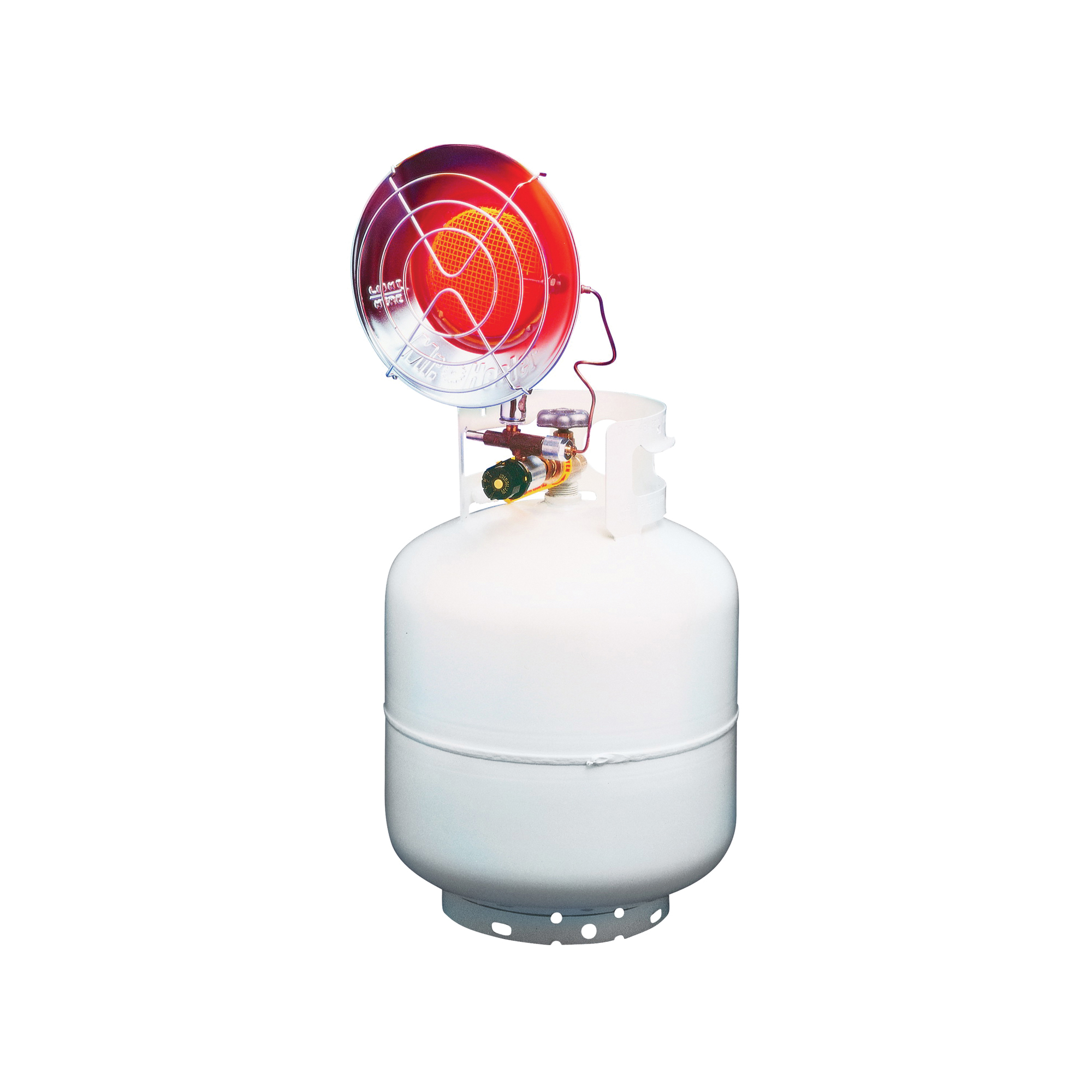 Mr. Heater F242100 Single Tank Top Heater, 8 in W, 10,000 to 15,000 Btu Heating, Propane, Stainless Steel, Silver
