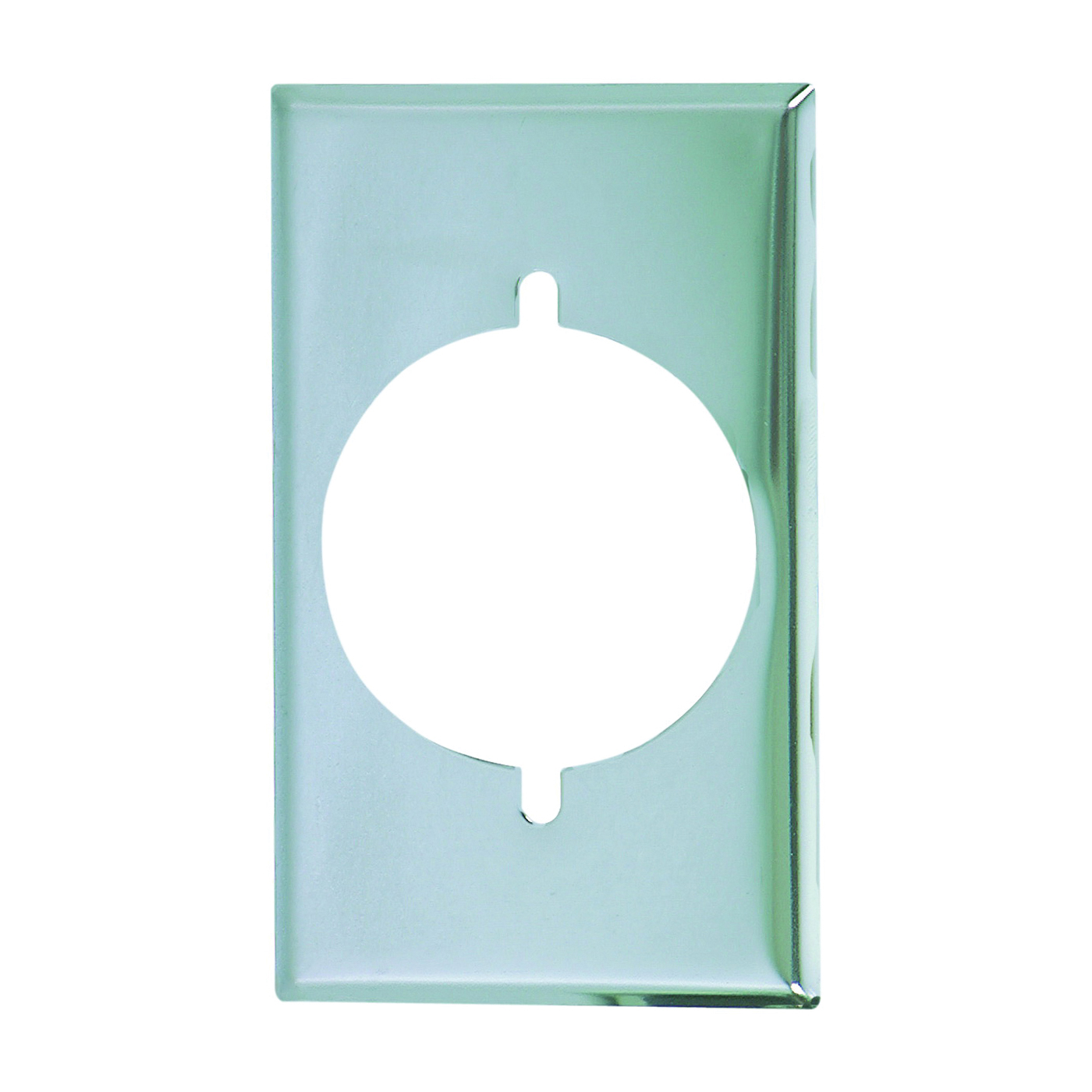 Eaton Wiring Devices 39CH-BOX Power Outlet Wallplate, 4-1/2 in L, 2-3/4 in W, Standard, 1-Gang, Chrome, Chrome