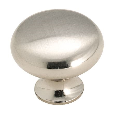 Amerock BP853G9 Cabinet Knob, 1 in Projection, Zinc, Sterling Nickel