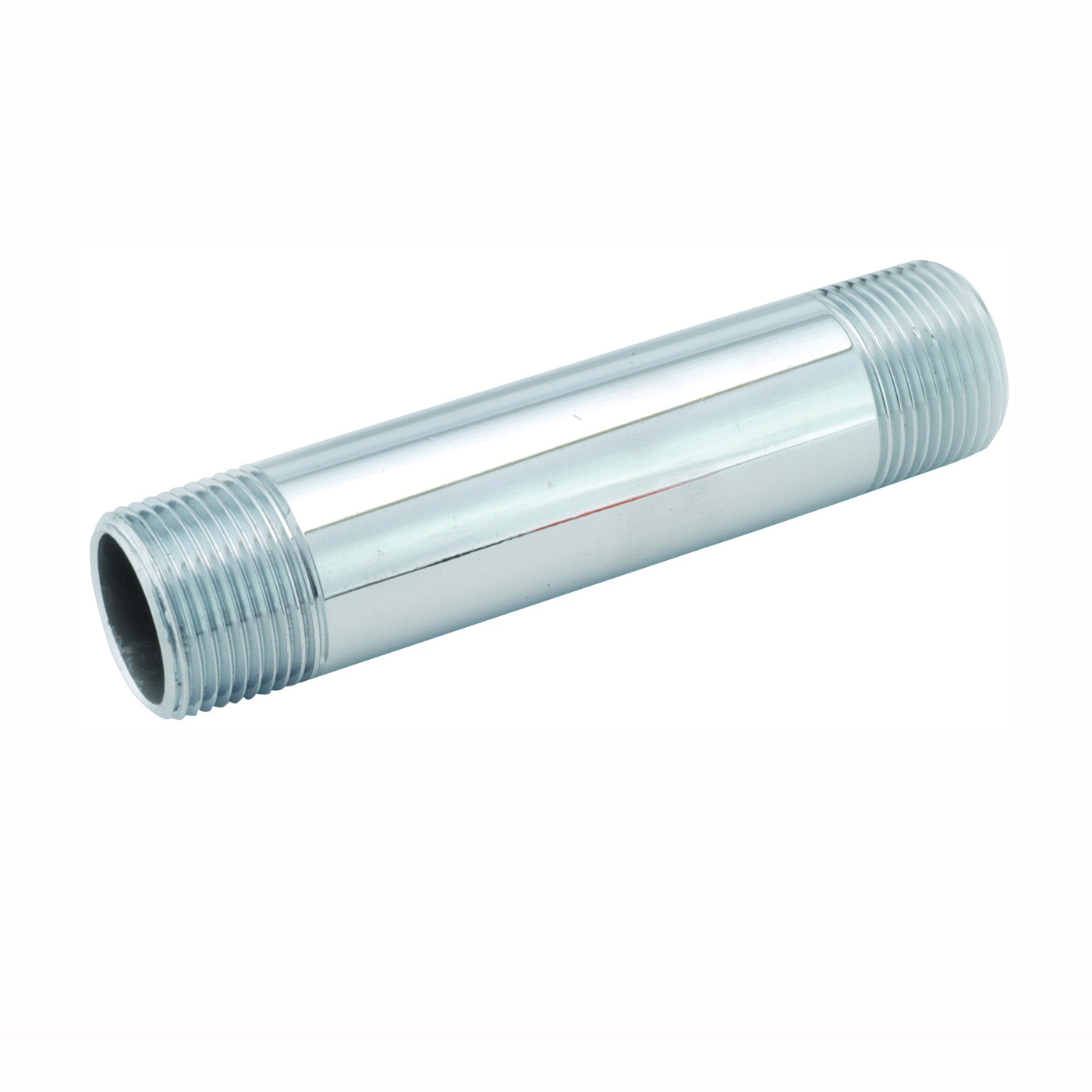 Anderson Metals 38310-0820 Pipe Nipple, 1/2 in, MPT, Brass, Chrome, 2 in L