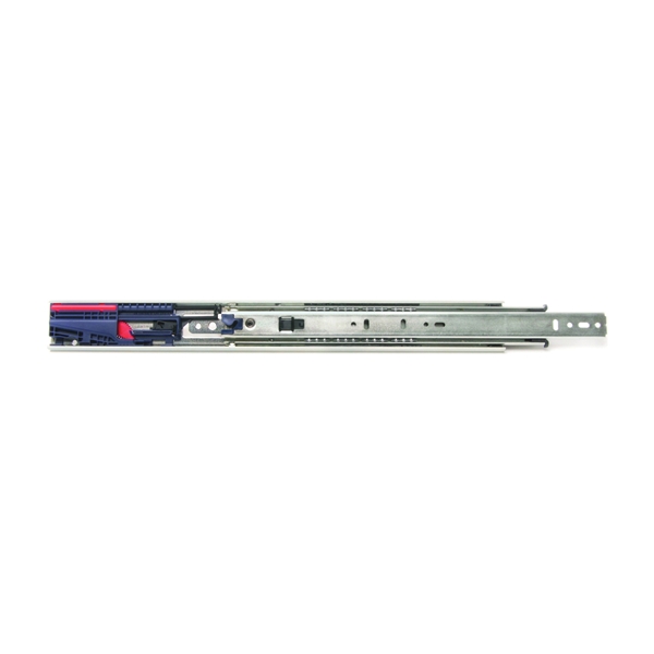 Knape & Vogt 8450FMP 22 Drawer Slide, 22 in L Extension, 100 lb, 1/2 in W Rail, Anochrome