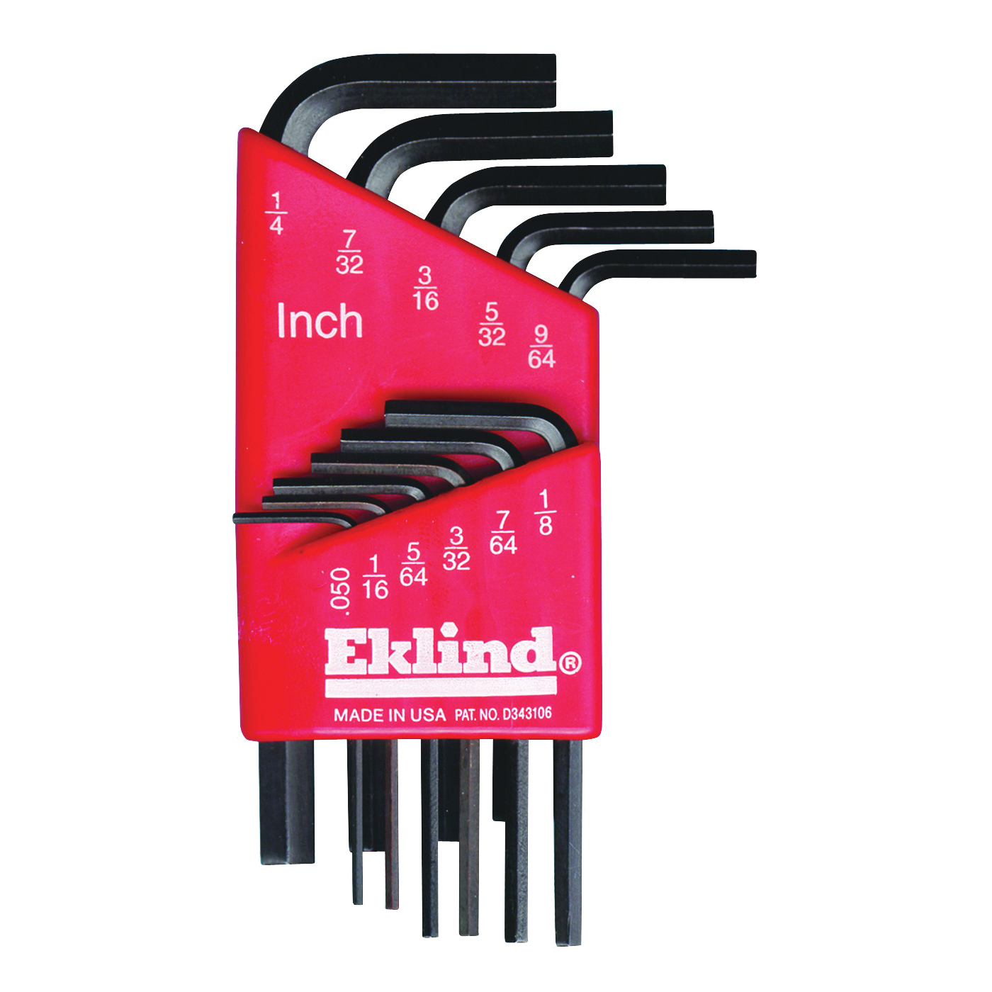 Eklind Hex-L 10111 Hex Key Set with Holder, 11-Piece, Alloy Steel, Black