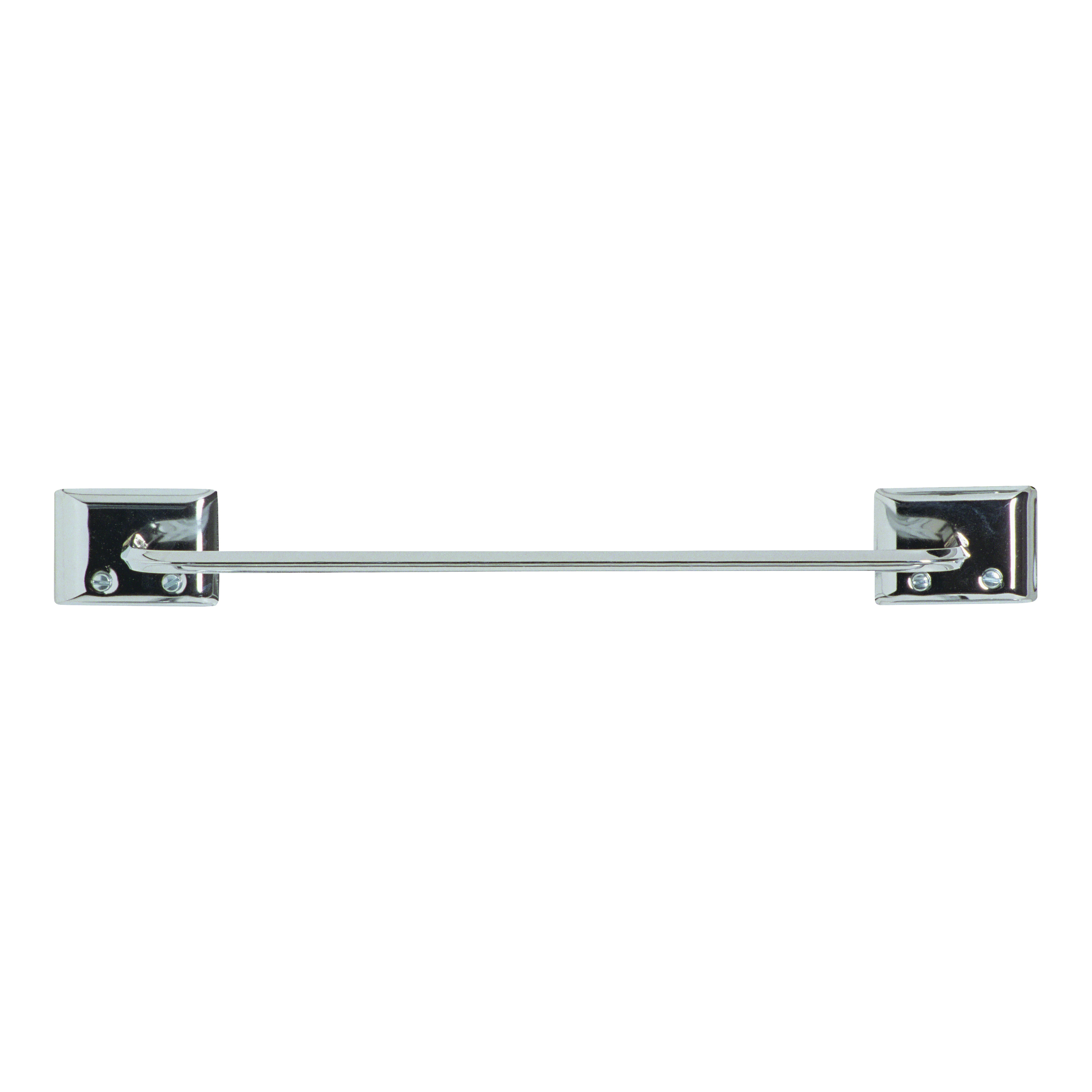 Decko 38120 Towel Bar, 12 in L Rod, Steel, Chrome-Plated, Surface Mounting