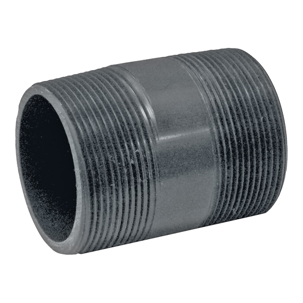 Genova 300 Series P-2-3 Pipe Nipple, 2 in, MIP, PVC, Gray, SCH 80 Schedule, 3 in L