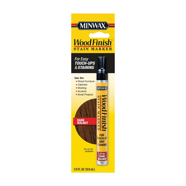 Minwax 63487000 Touch-Up Marker, Dark Walnut, Liquid, 0.33 oz