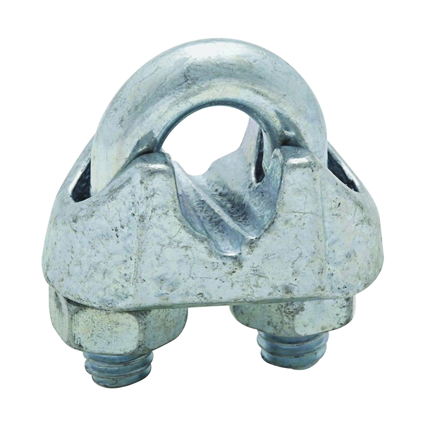 National Hardware 3230BC Series N248-302 Wire Cable Clamp, 5/16 in Dia Cable, 11/16 in L, Iron/Steel, Zinc-Plated