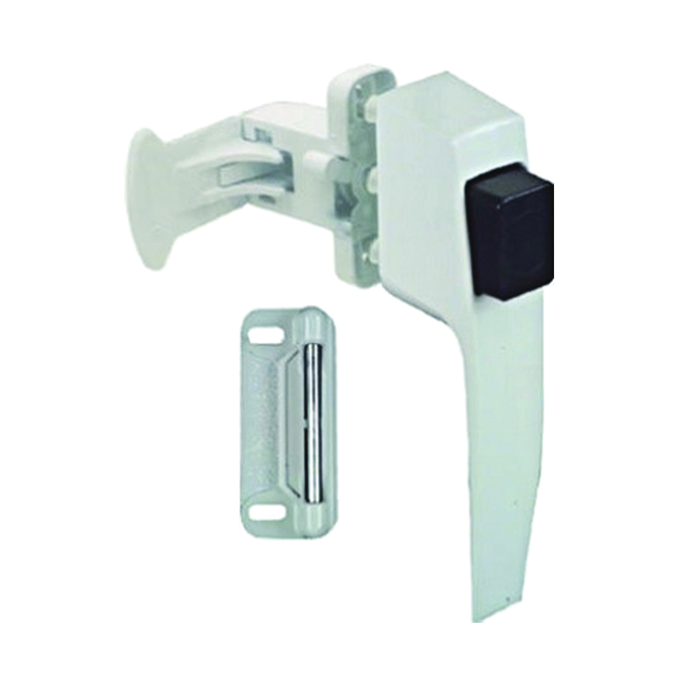 National Hardware V1326 Series N213-165 Pushbutton Latch, White, 1-3/4 in Hole Spacing, Zinc, 5/8 to 2 in Thick Door