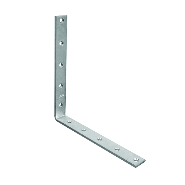 National Hardware 115BC Series N220-186 Corner Brace, 10 in L, 1-1/4 in W, 10 in H, Steel, Zinc, 1/4 in Thick Material