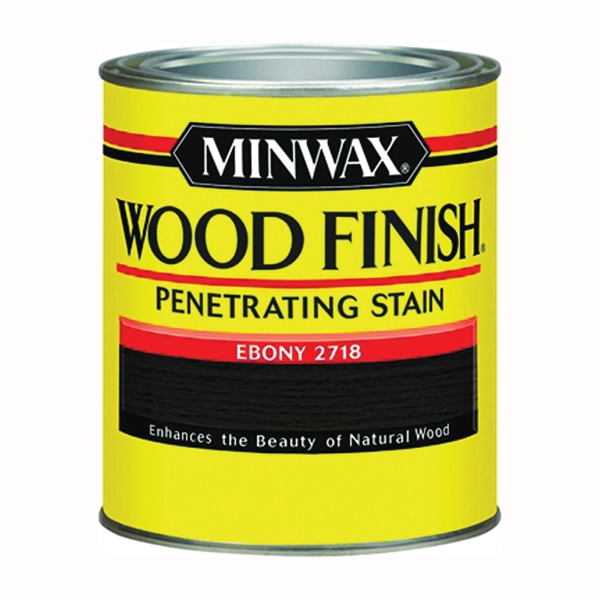Minwax 227184444 Wood Stain, Ebony, Liquid, 0.5 pt Can
