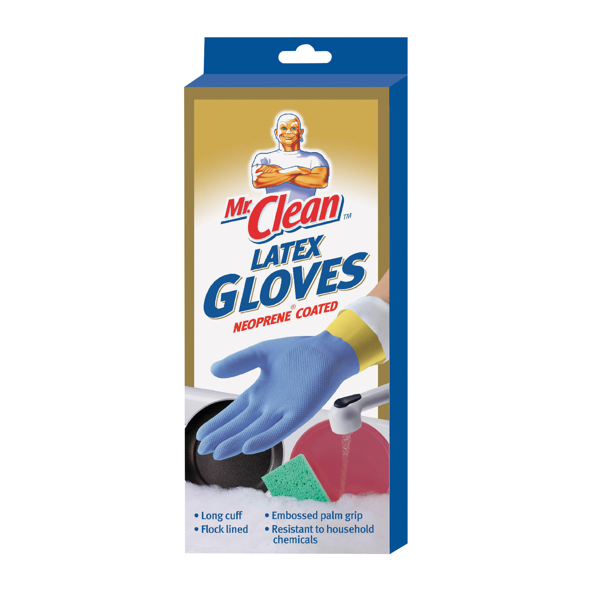 Spontex 11952 Protector Gloves, M, Rubber, Blue