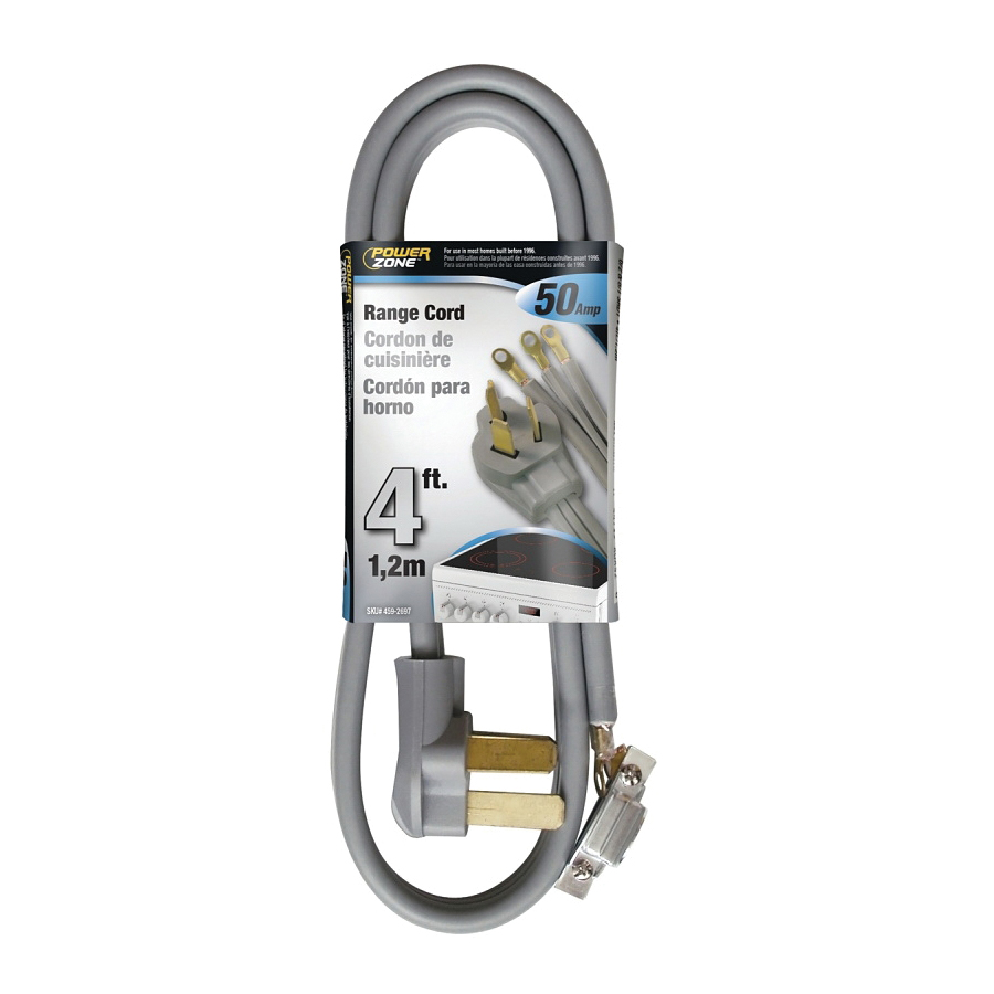 PowerZone ORR628104 Power Supply Range Cord, 6, 8 AWG Cable, 4 ft