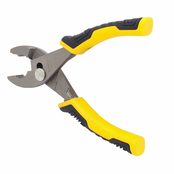 STANLEY 84-055 Slip-Joint Plier, 6 in OAL, 1/2 in Jaw Opening, Black/Yellow Handle, Ergonomic Handle, 7/8 in W Jaw