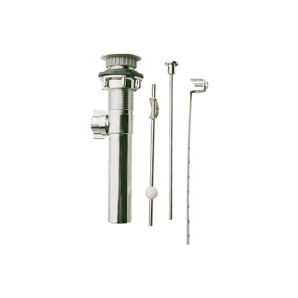 Plumb Pak PP820-70 Lavatory Pop-Up Assembly, 1-1/4 in Connection, Plastic, Chrome-Plated