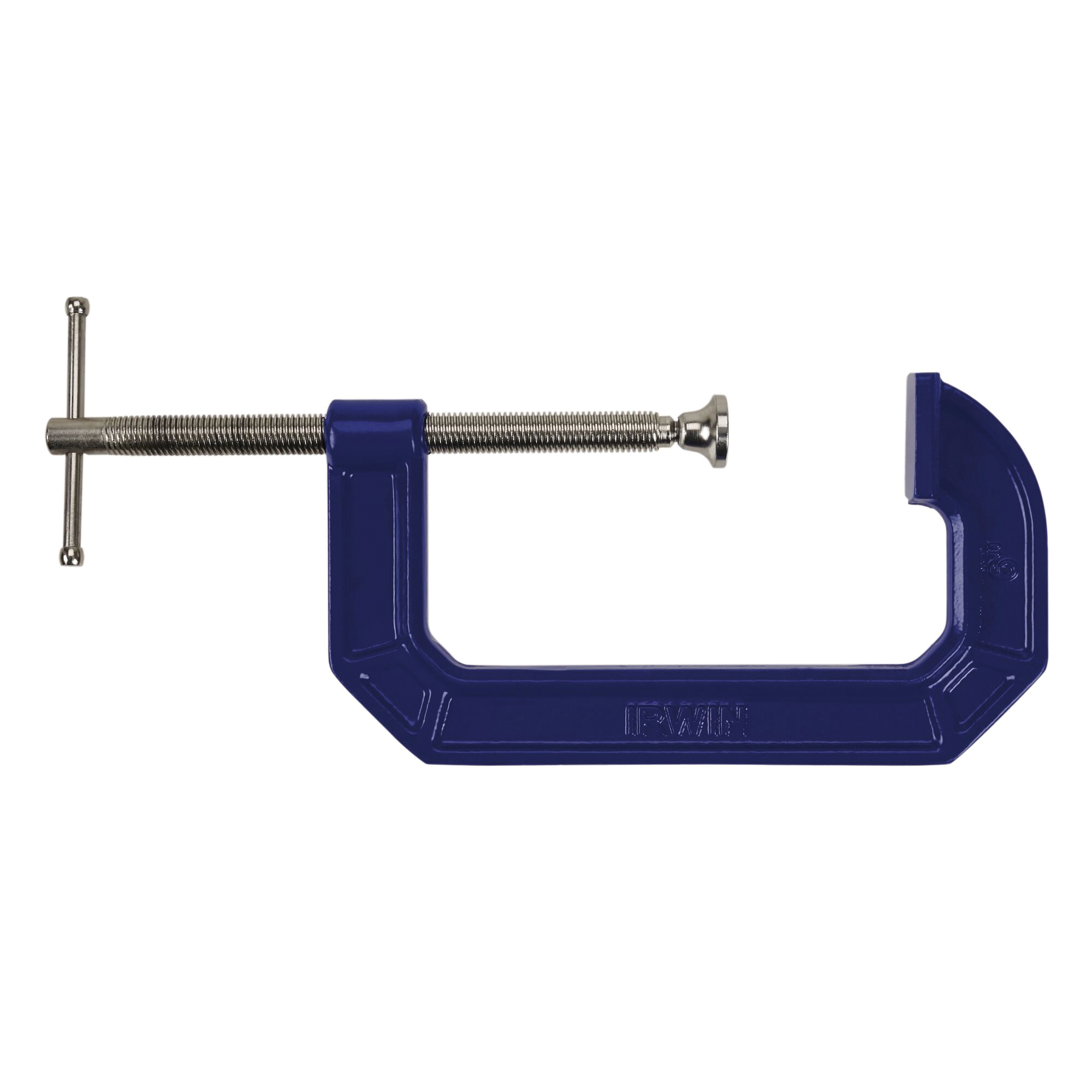 Irwin 225106 C-Clamp, 900 lb Clamping, 6 in Max Opening Size, 3-1/2 in D Throat, Blue Body