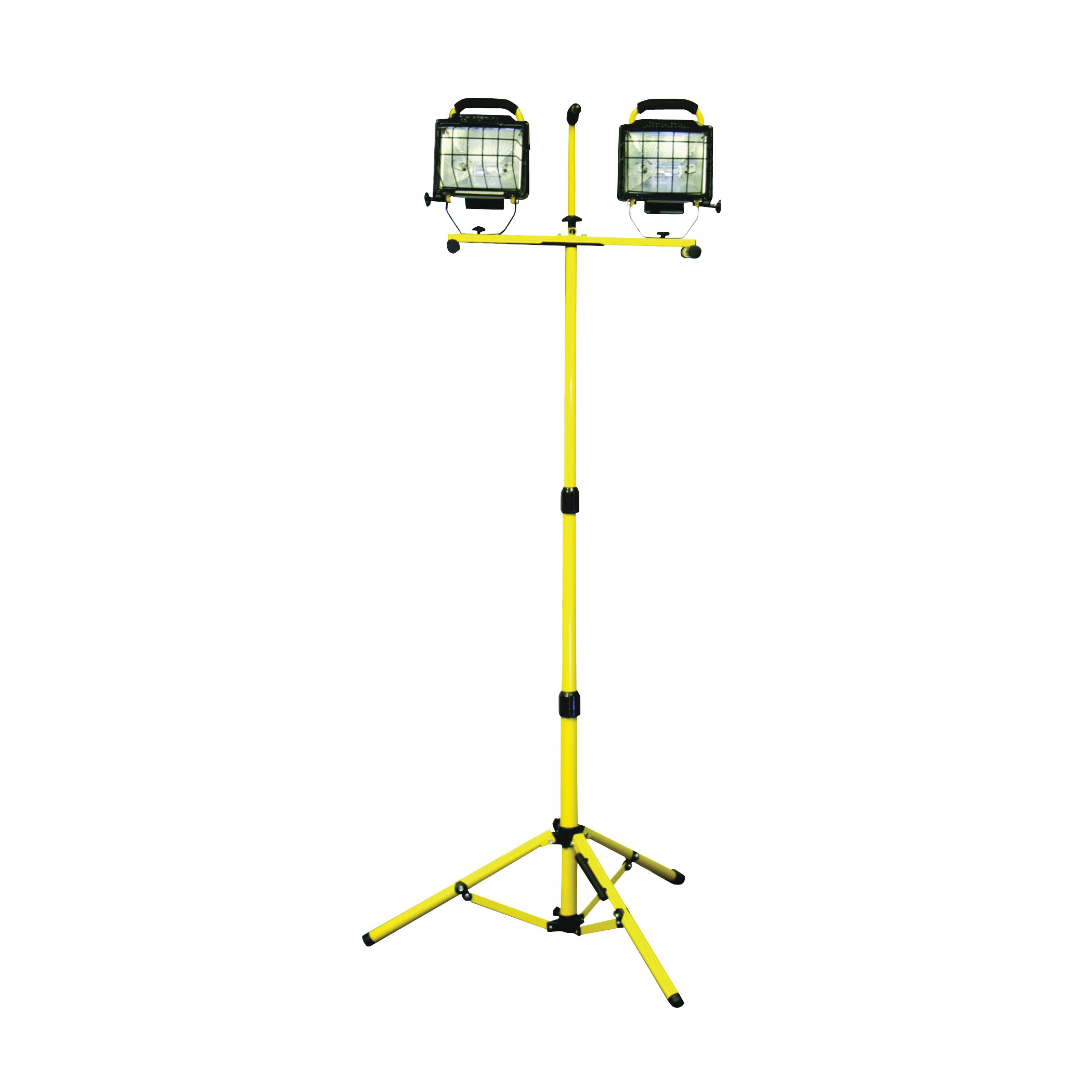 PowerZone ORHLT500X2 Work Light, 120 V, 1000 W, 2-Lamp, Halogen Lamp, 8000 Lumens, Yellow