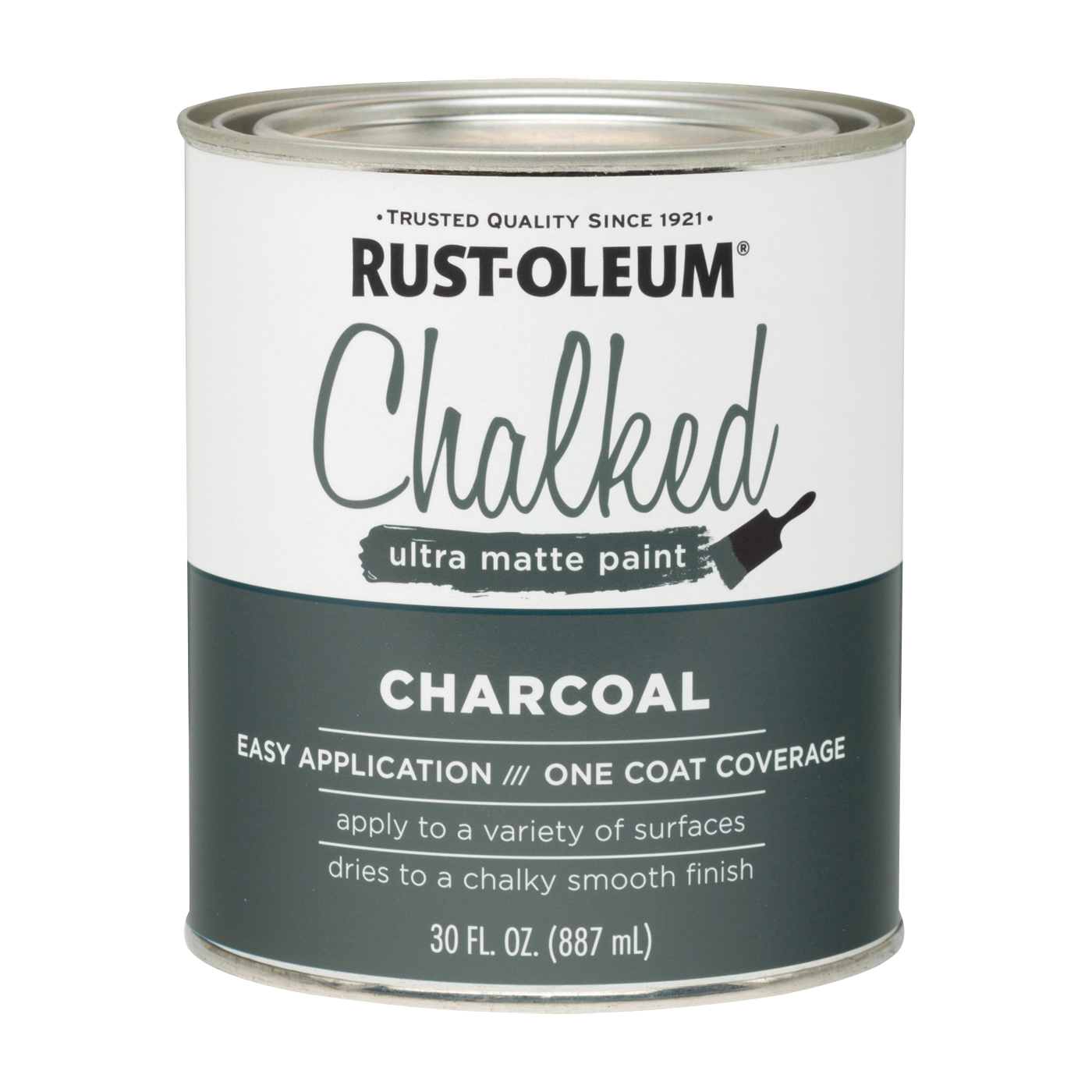 Chalked 285144 Chalk Paint, Ultra Matte, Charcoal, 30 oz