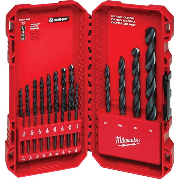 Milwaukee Thunderbolt 48-89-2801 Drill Bit Set, 21-Piece, Steel, Black Oxide