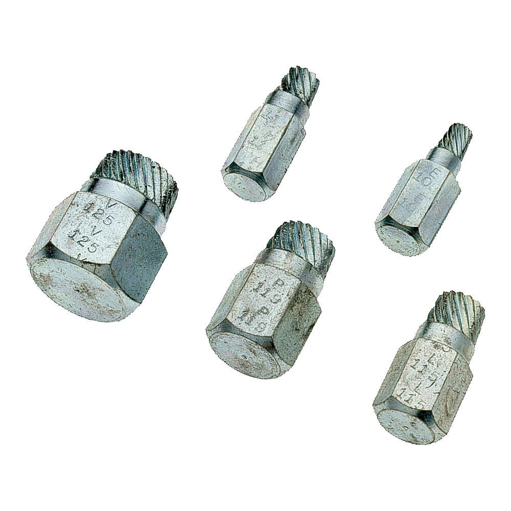 Superior Tool 05250 Bolt Extractor Kit, 5-Piece, Steel