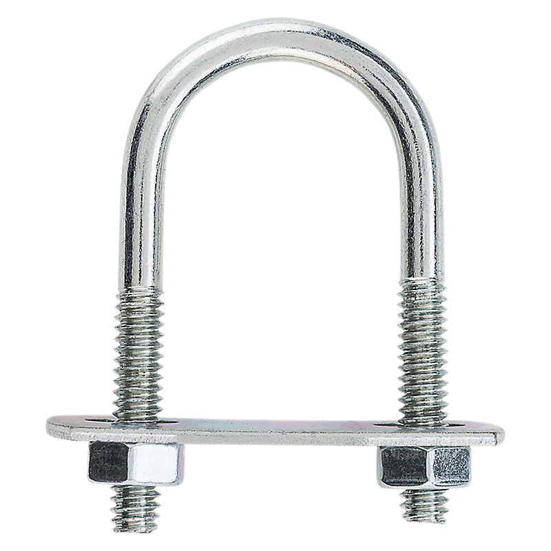 National Hardware N222-083 U-Bolt, 1/4-20 Thread, 1 in L Thread, Steel, Zinc