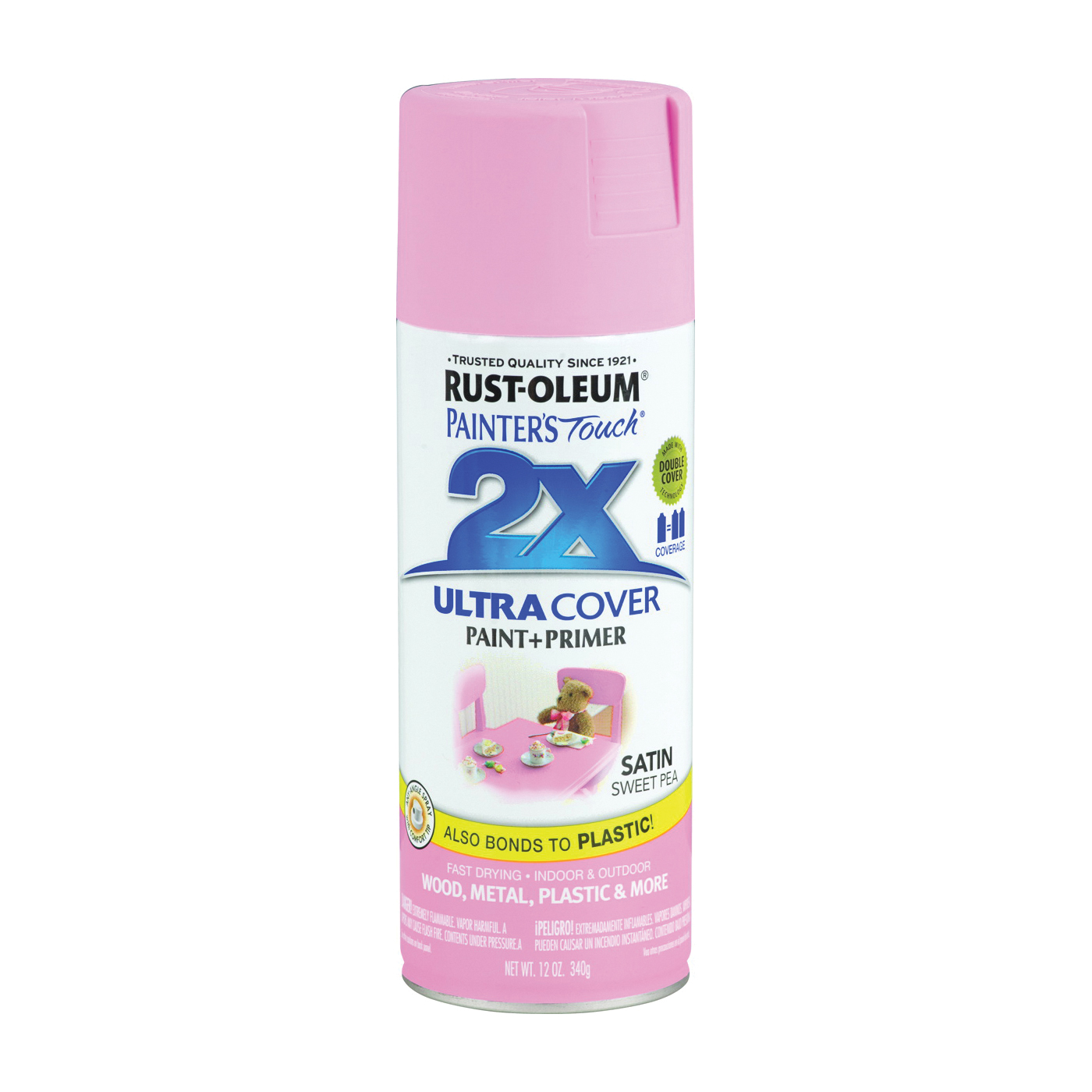 Rust-Oleum 249063 General-Purpose Spray Paint, Satin, Sweet Pea, 12 oz Can