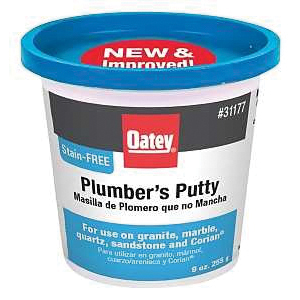 Oatey 31177 Plumbers Putty, Solid, Off-White, 9 oz