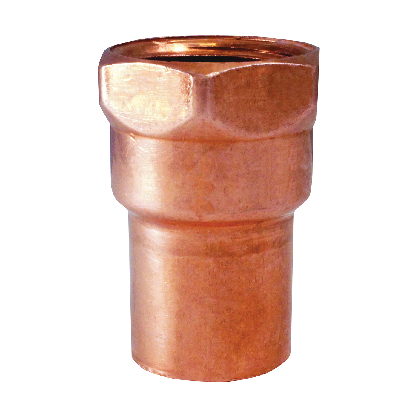 Elkhart Products 103 Series 30110 Pipe Adapter, 1/4 in, Sweat x FNPT, Copper