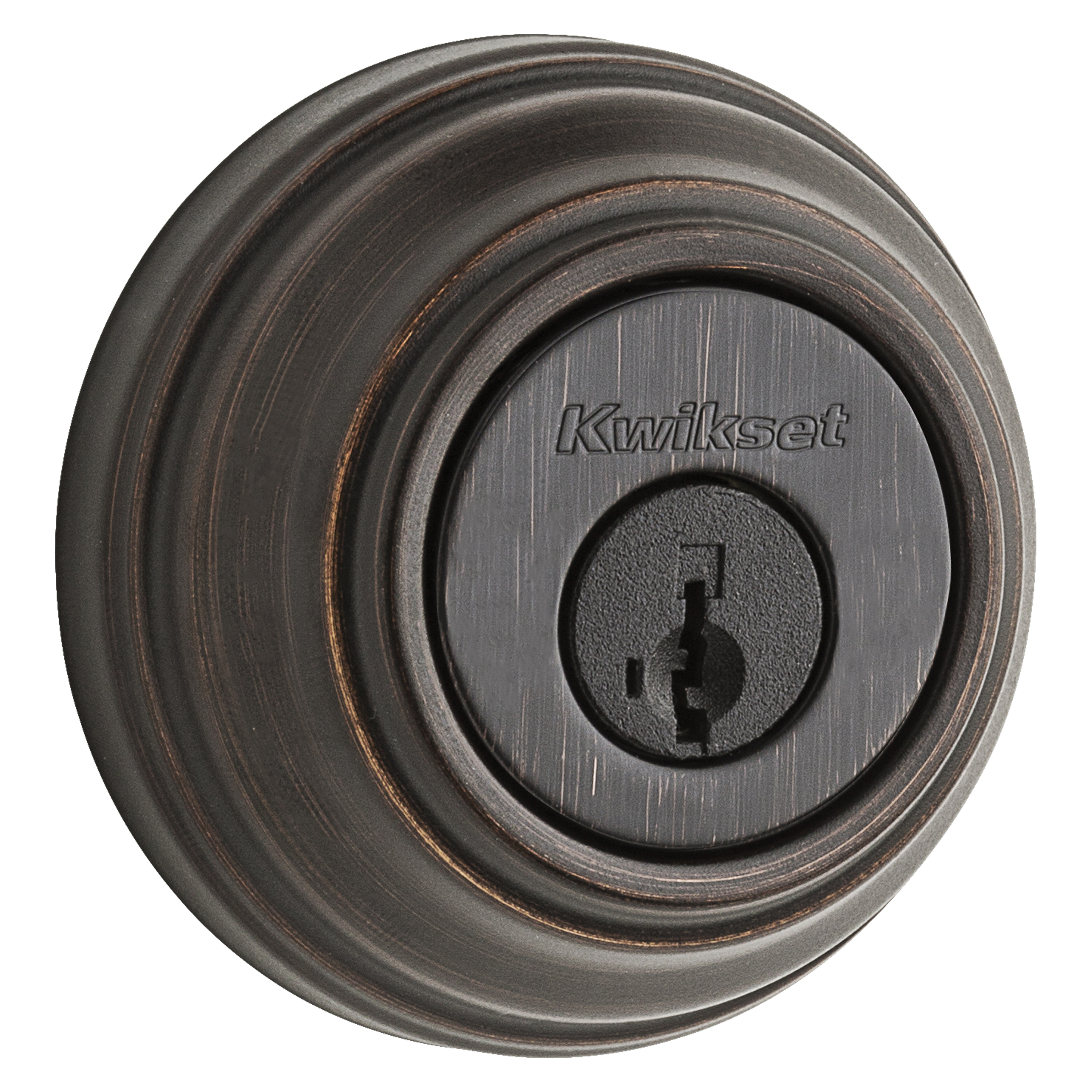 Kwikset 98511PSMTCP Deadbolt, 1 Grade, Keyed Alike Key, Steel, Venetian Bronze, 2-3/8 to 2-3/4 in Backset