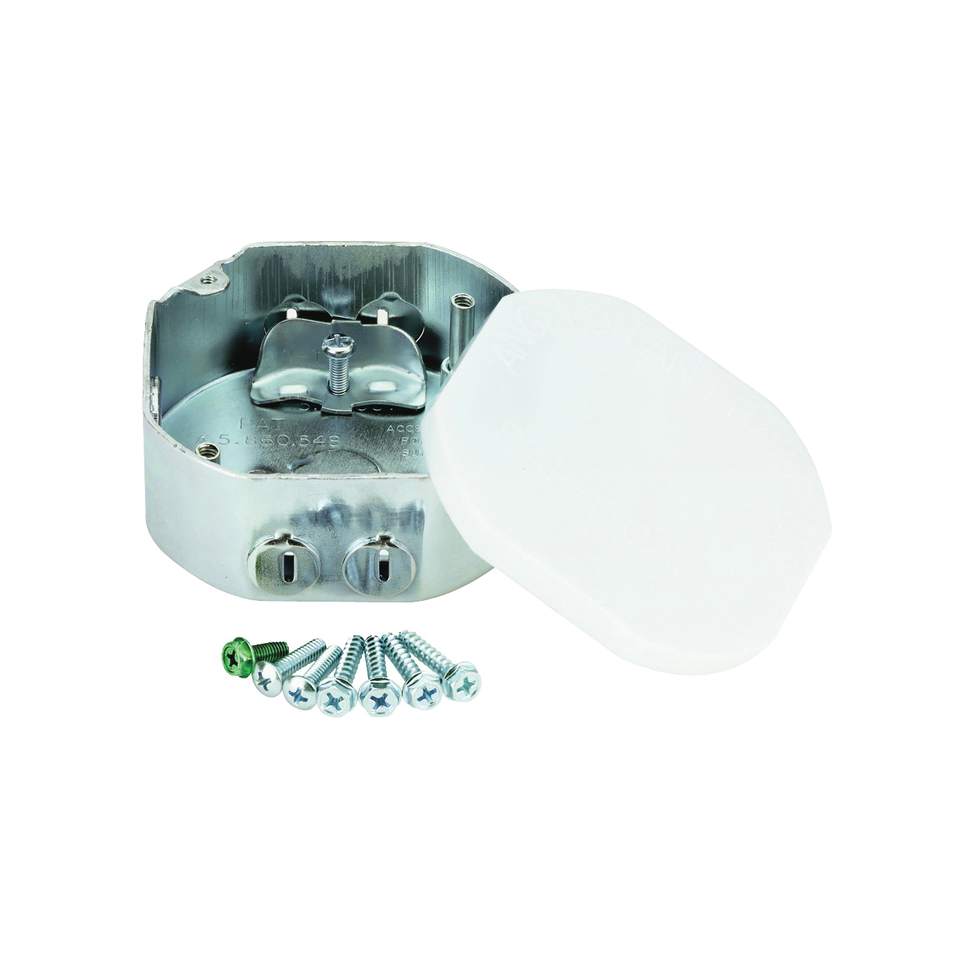 Westinghouse Saf-T-Box 0105000 Ceiling Fan Box, 3.62 in W, 1-1/2 in D, 3.62 in H, 3-Knockout
