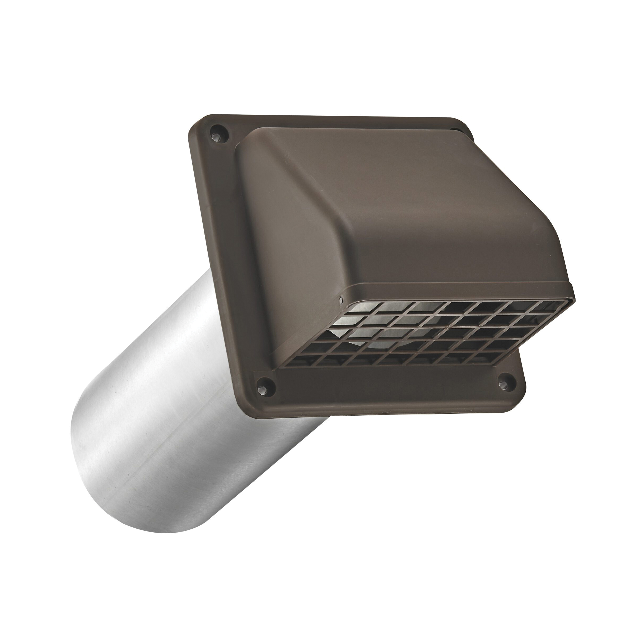 Lambro 224BS Hood Vent, 6.49 in W Hood, 4.81 in H Hood, 4 in Duct, Plastic Hood, Brown Hood