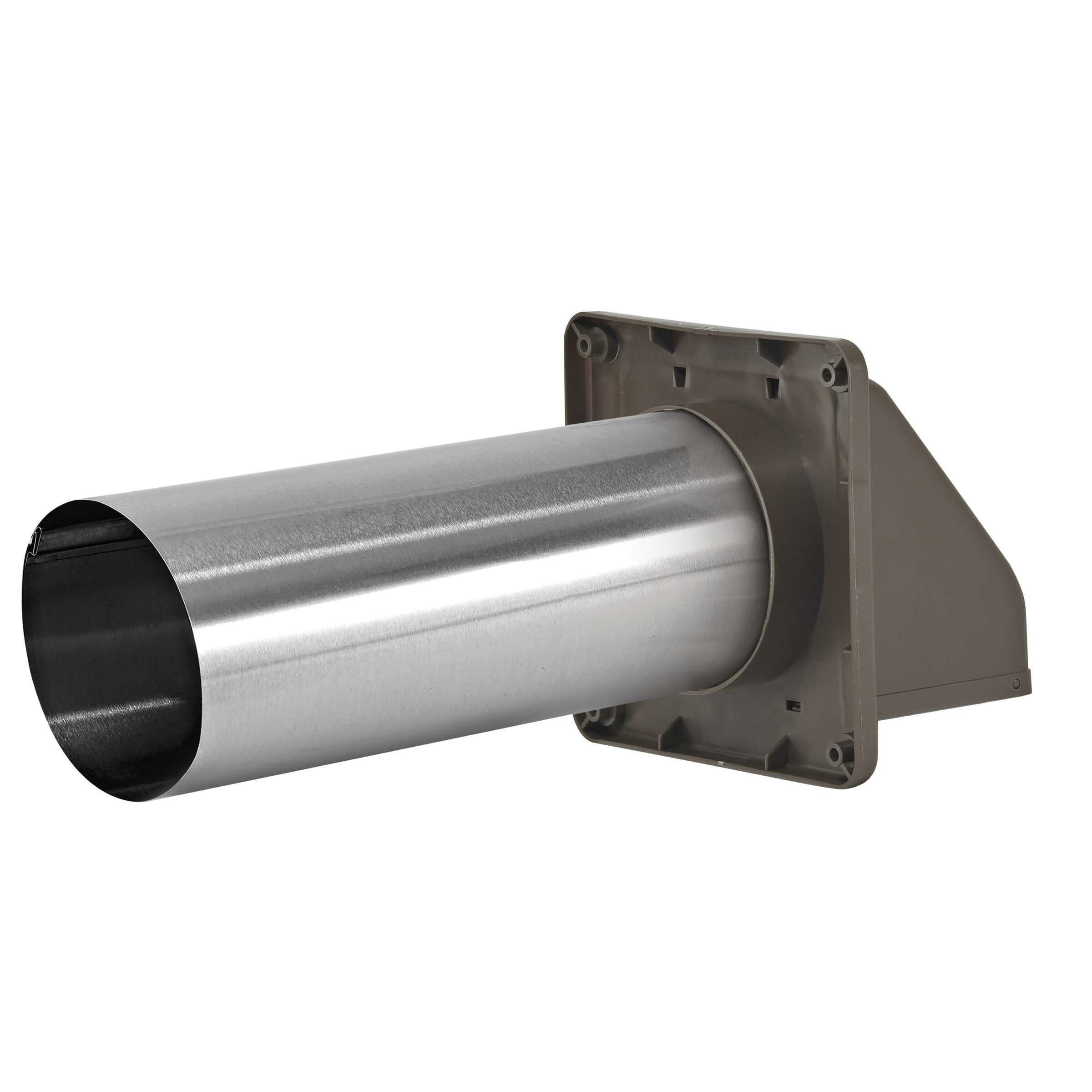 Lambro 224BS Hood Vent, 6.49 in W Hood, 4.81 in H Hood, 4 in Duct, Plastic Hood, Brown Hood
