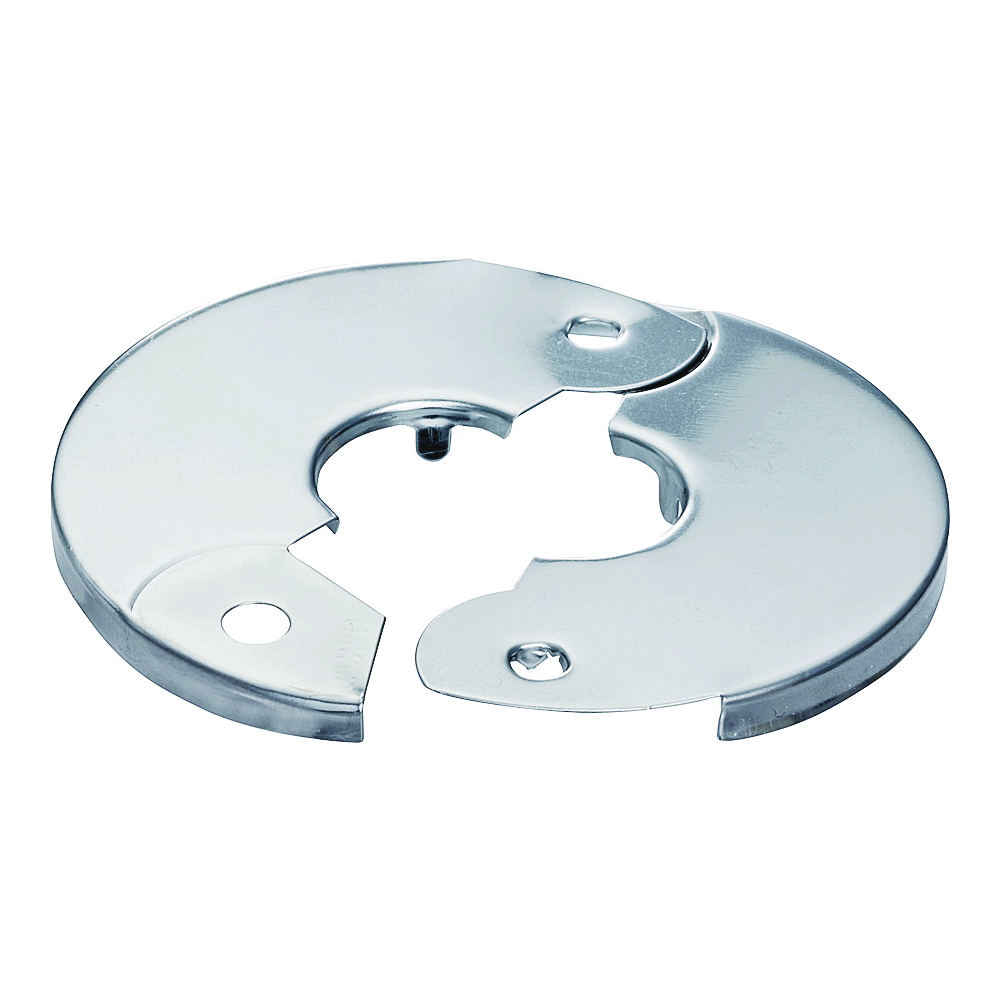 Plumb Pak PP857-2 Floor and Ceiling Plate, 3-1/2 in OD, For: 3/8 in IPS Pipes, Chrome