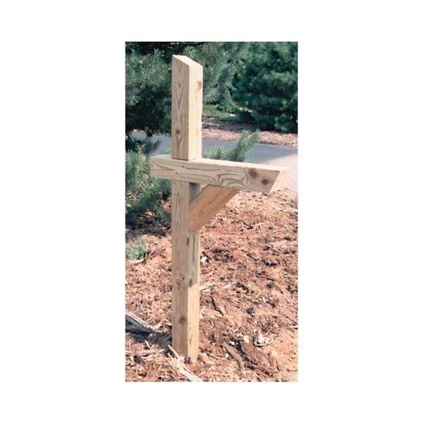 UFP 106053 Mailbox Post, 4 in L, 4 in W, 72 in H, Wood