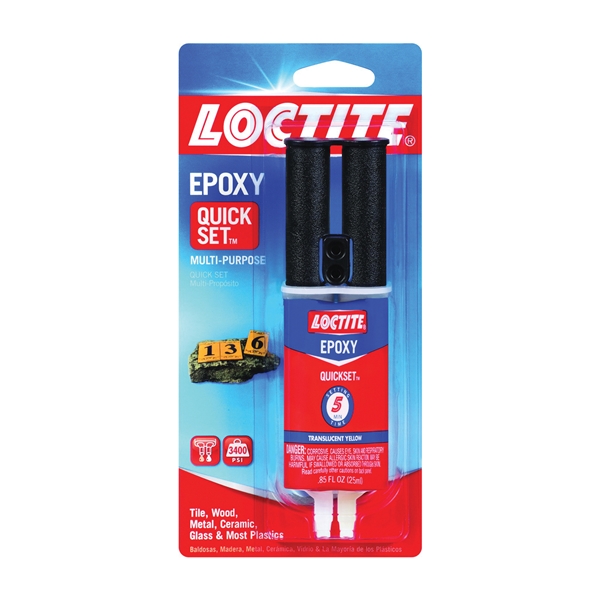 Loctite 1395391 2-Part Epoxy Resin, Clear, Liquid, 0.85 oz Syringe