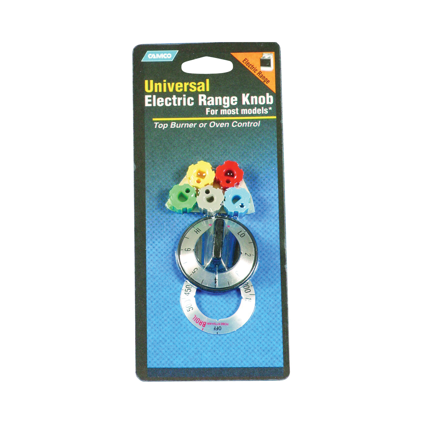 Camco USA 00913 Burner Knob Kit, Includes: (2) Peel, Adapter, Insert, Knob and Stick Overlays, Black