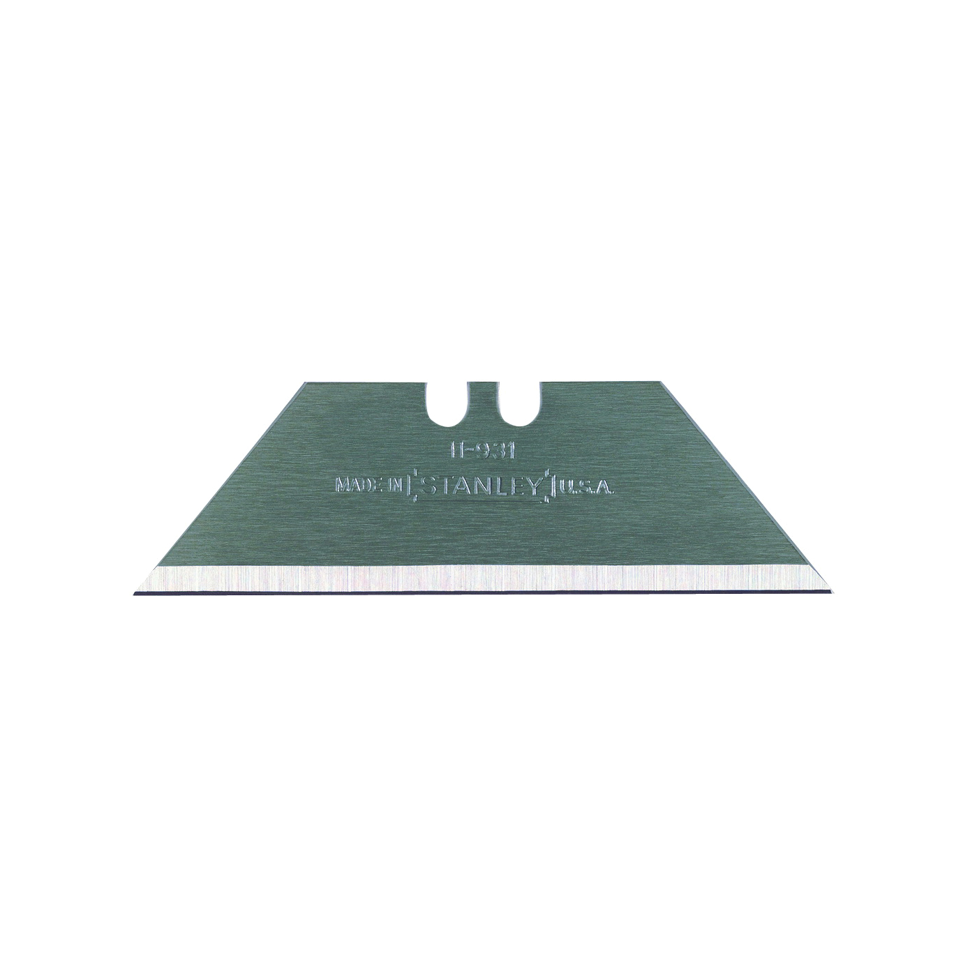 STANLEY 11-931 Utility Blade, 2-7/16 in L, Carbon Steel, 2-Point, 1/PK