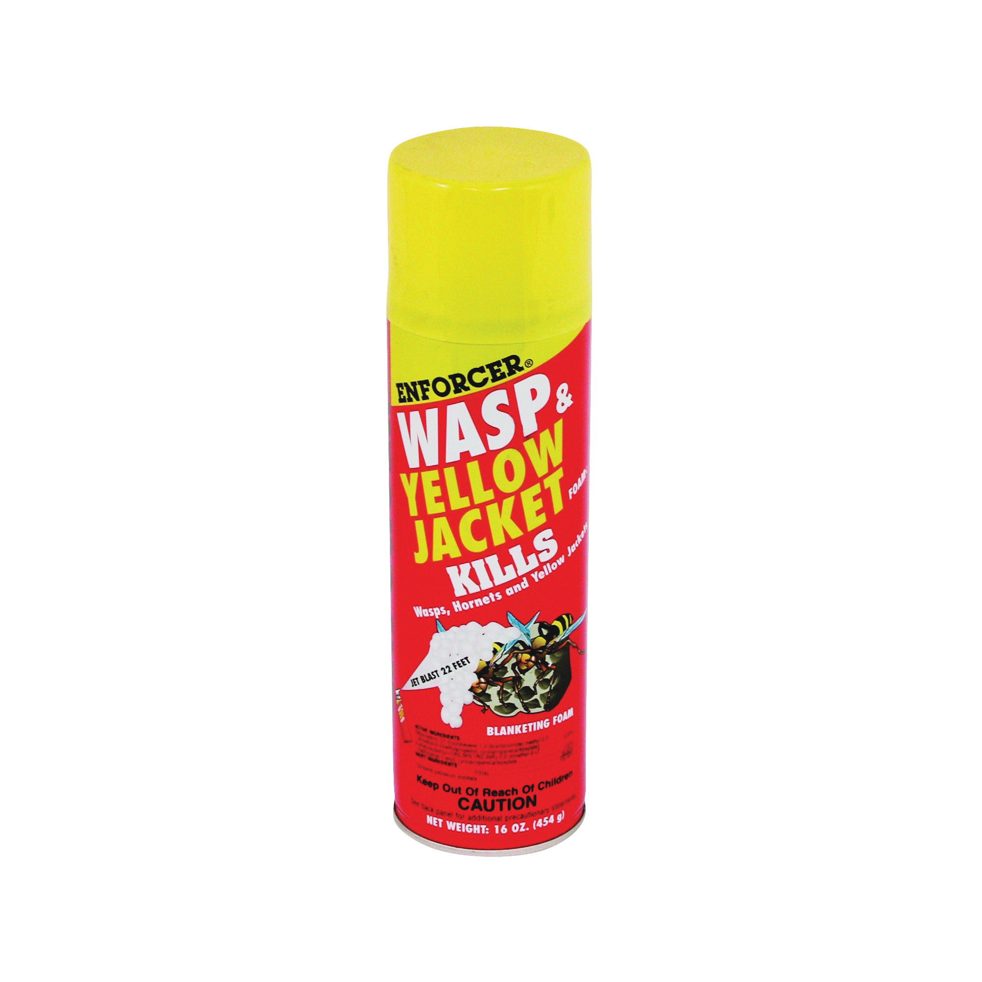 Enforcer FWH16 Wasp and Yellow Jacket Foam, Liquid, Spray Application, Outdoor, 16 oz Aerosol Can