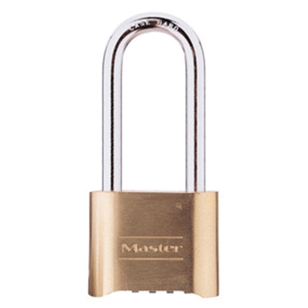 Master Lock 175DLH Padlock, Resettable Combination Key, 5/16 in Dia Shackle, 2-1/4 in H Shackle, Steel Shackle