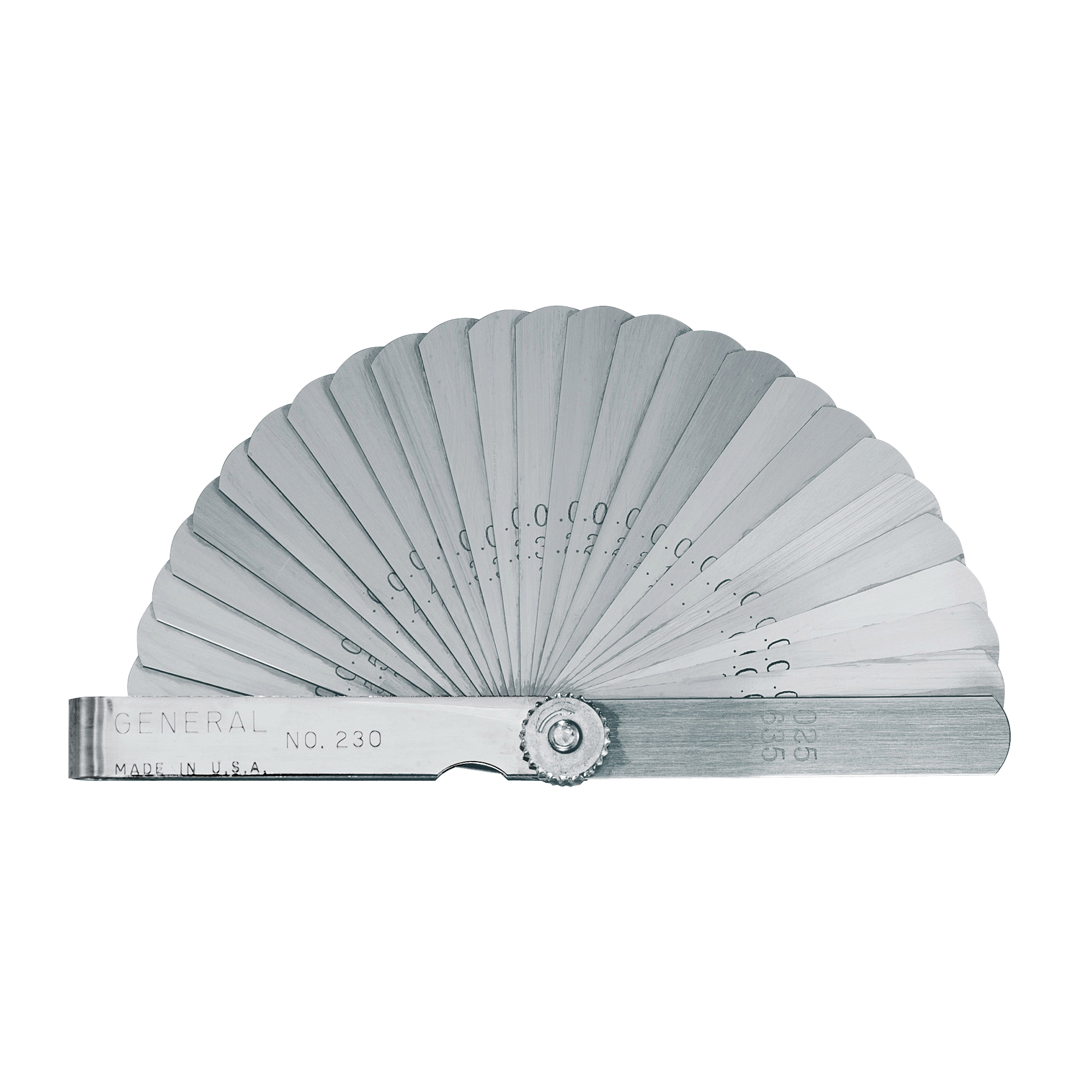General 230 Leaf Feeler Gauge, Functions: Inch, Metric, Steel
