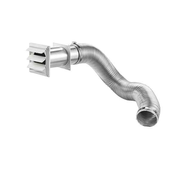 ACE 4184867 Dryer Vent Kit, Aluminum, White, Silver, 1-Piece