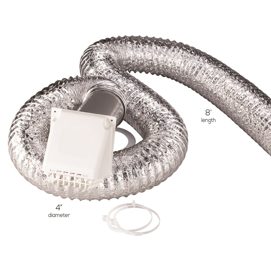 ACE 4184867 Dryer Vent Kit, Aluminum, White, Silver, 1-Piece
