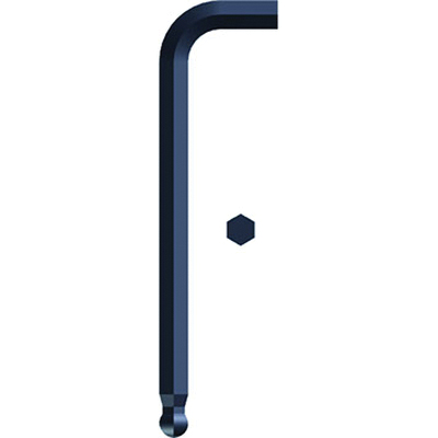 Eklind Hex-L® 18203 Long Arm Ball End Hex Key, SAE, 0.05 in Tip, Alloy Steel, Black Oxide