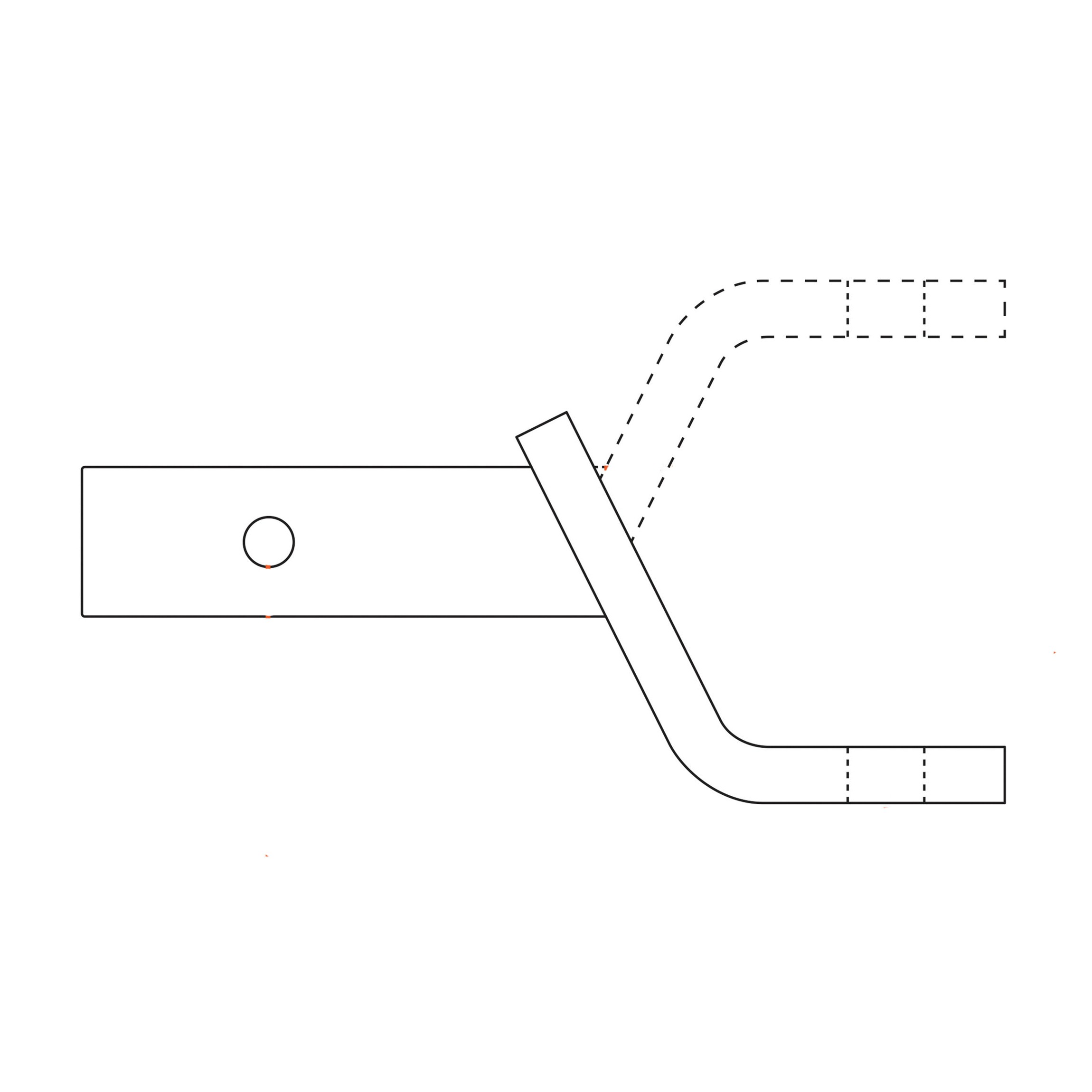 Curt 45830 Ball Mount, 8-1/4 in L, 2 in Drop, 3/4 in Rise