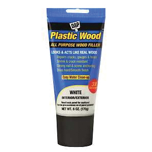 Plastic Wood 7079800585 Wood Filler, Paste, White, 6 oz Tube