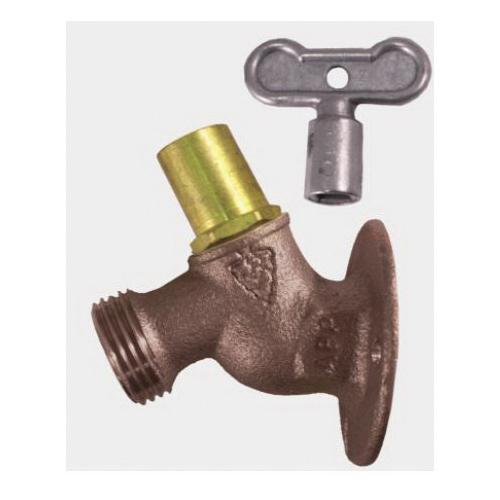 Arrowhead Brass 255LF Sillcock, 1/2 x 3/4 in Connection, FIP x MHT, 8 to 9 gpm, 125 psi Pressure, Brass Body