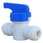 Lasco 19-6501 Straight Shut-Off Valve, 1/4 in Connection, Tube, Plastic Body